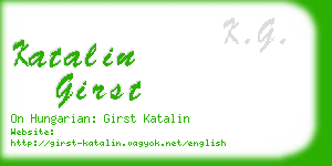 katalin girst business card